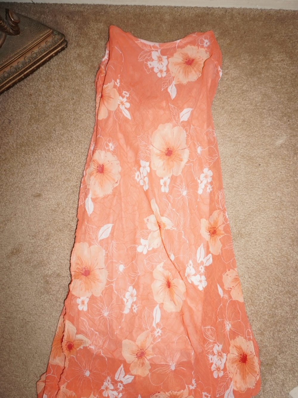 Coral Floral Maxi Dress